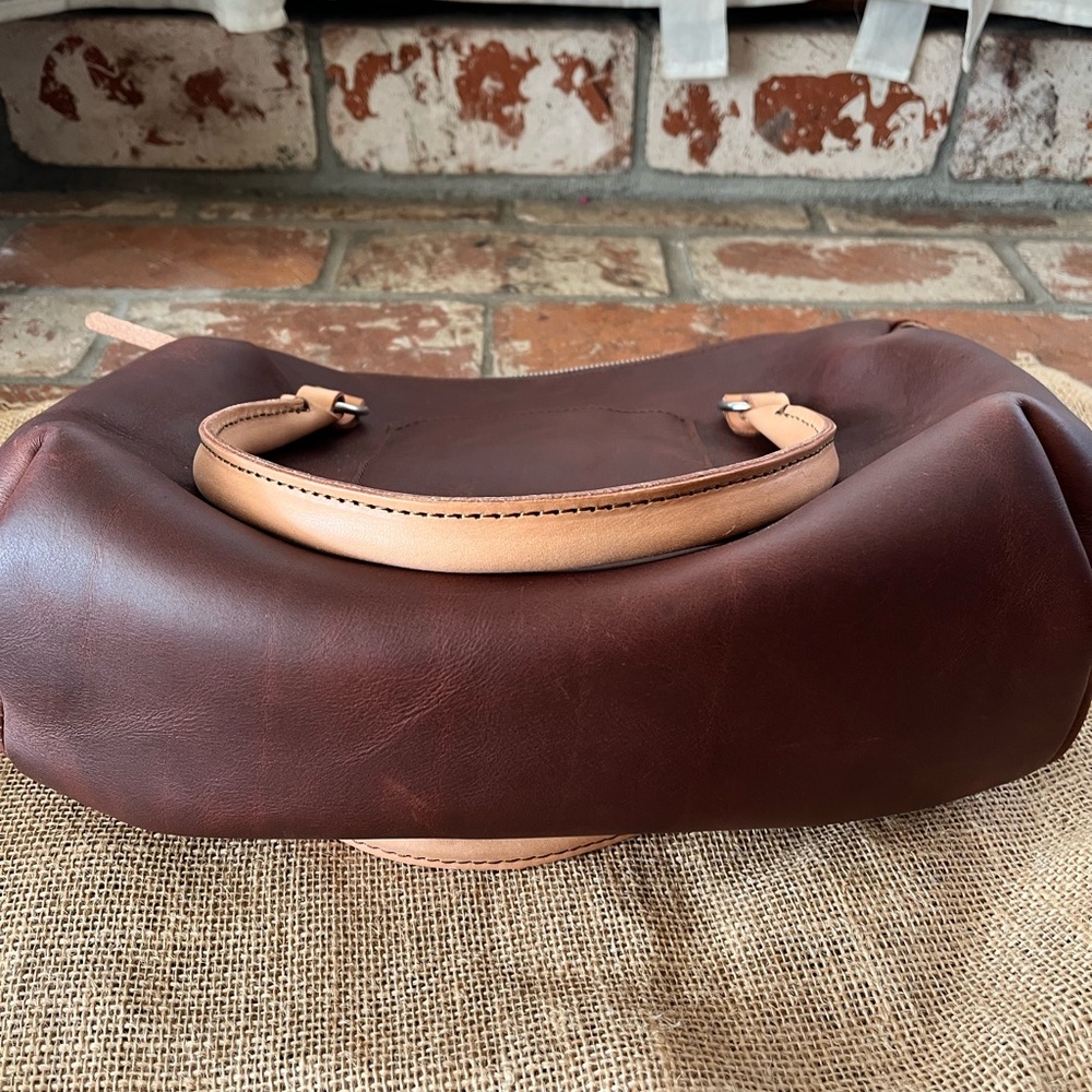 Love 41 Women's Dark Brown Leather Satchel - Picture 8 of 11